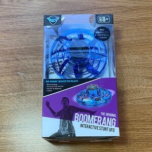 New The Original Boomerang Interactive Stunt UFO No Remote Control Needed Blue